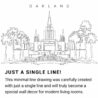 Oakland California Temple Continuous Line Drawing Art Work