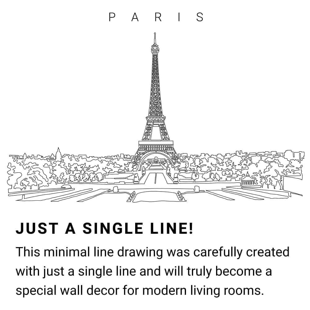 Paris Skyline Continuous Line Drawing Art Work Paris Skyline Continuous Line Drawing Art Work