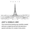 Paris Skyline Continuous Line Drawing Art Work