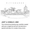 Pittsburgh Skyline Continuous Line Drawing Art Work