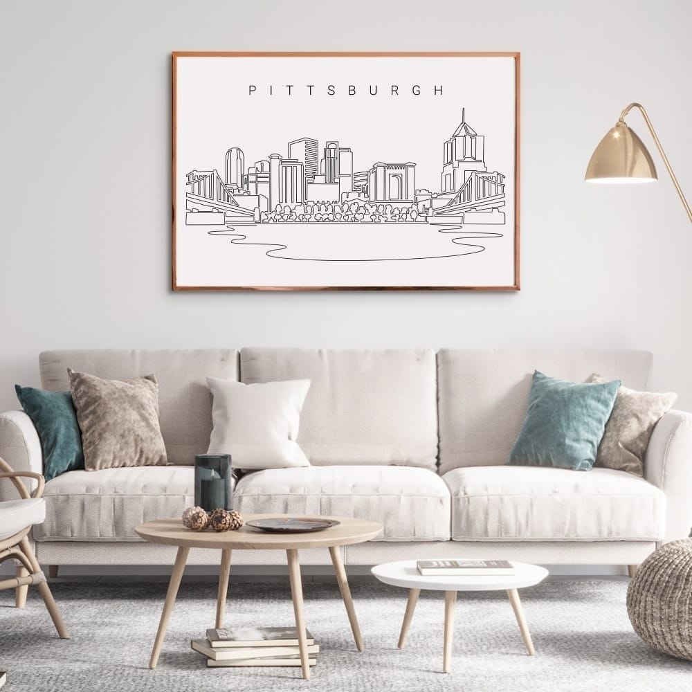 Pittsburgh Skyline Wall Art for Living Room Pittsburgh Skyline Wall Art for Living Room