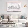Pittsburgh Skyline Wall Art for Living Room