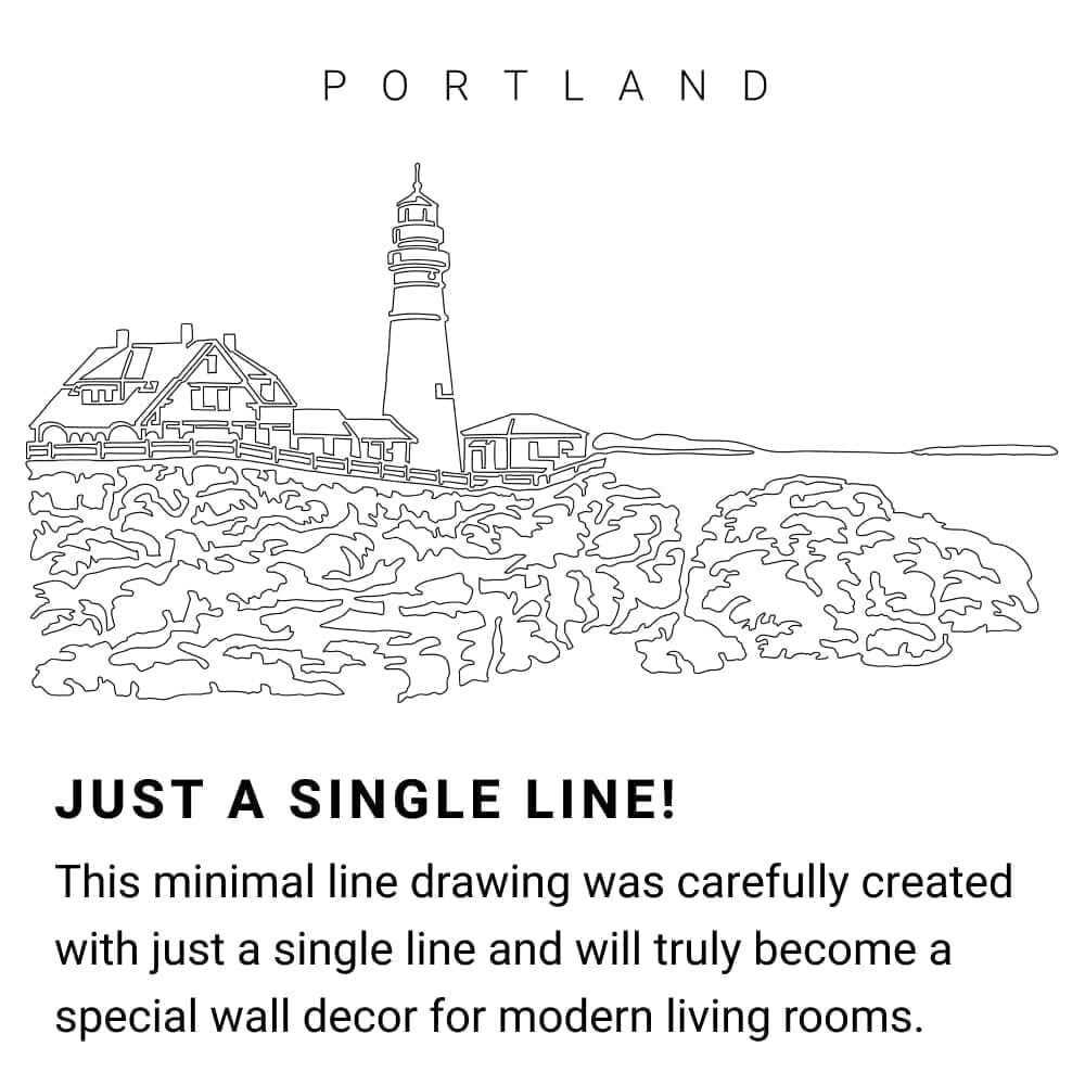 Portland Maine Continuous Line Drawing Art Work Portland Maine Continuous Line Drawing Art Work