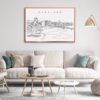 Portland Oregon SkylineWall Art for Living Room