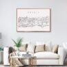 Prague Skyline Wall Art for Living Room