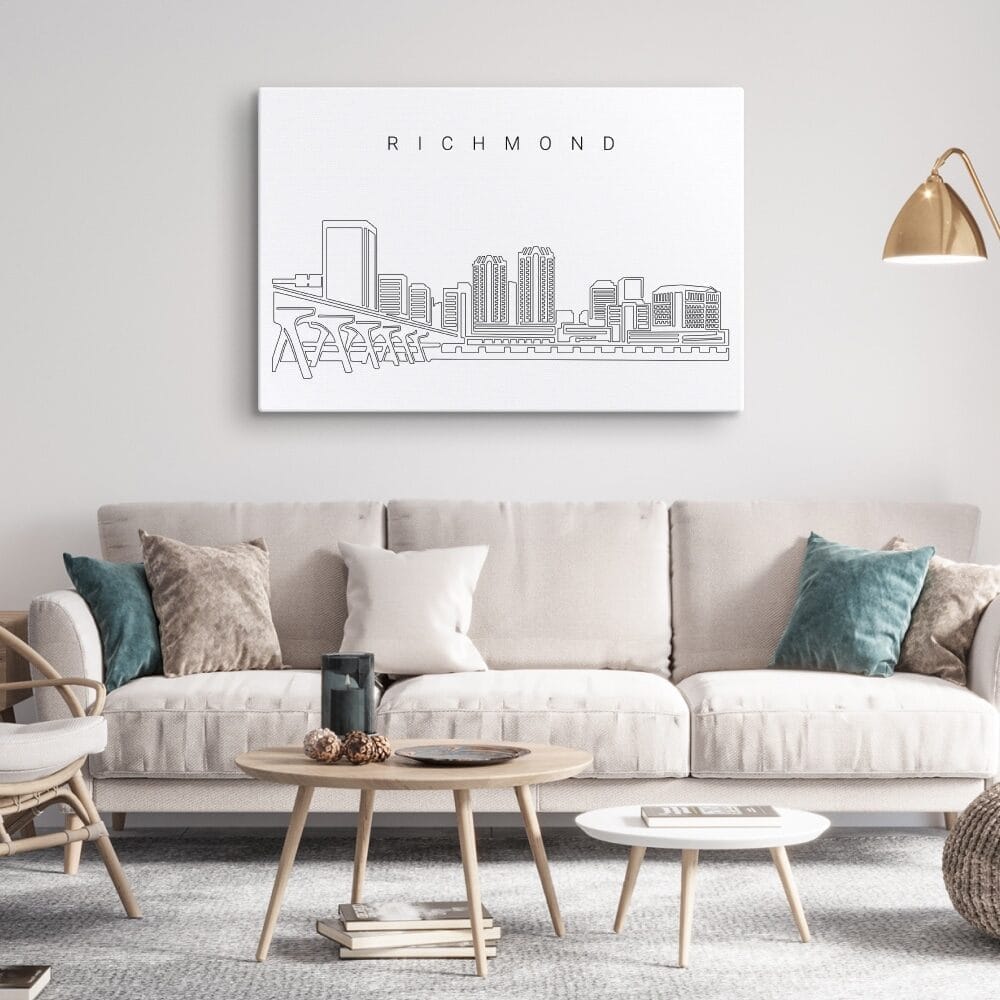 Richmond Skyline Canvas Art Print Lifestyle Richmond Skyline Canvas Art Print Lifestyle