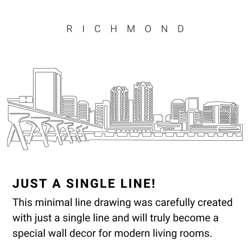 Richmond Skyline Continuous Line Drawing Art Work Richmond Skyline Continuous Line Drawing Art Work
