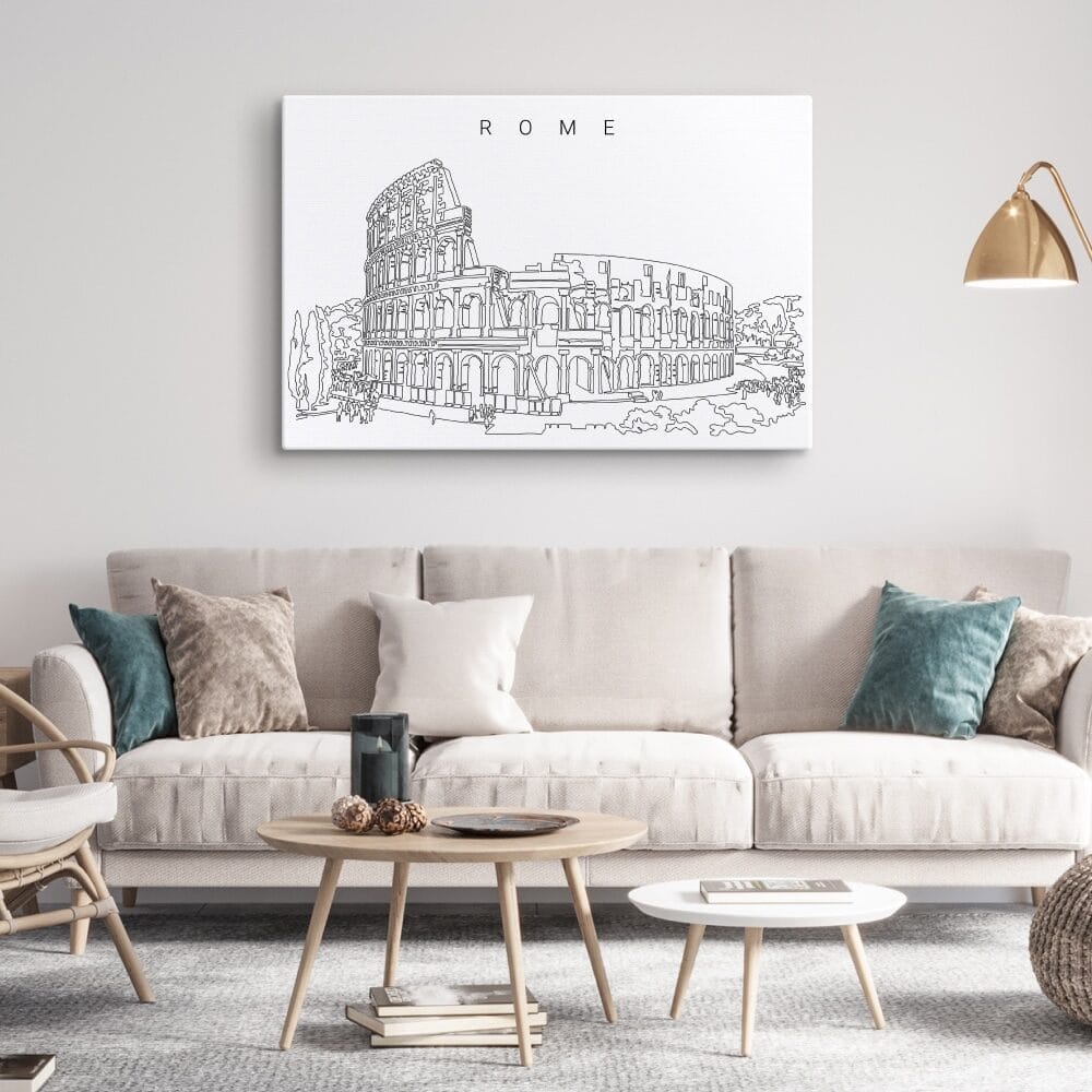 Rome Colosseum Canvas Art Print Lifestyle Rome Colosseum Canvas Art Print Lifestyle