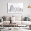 Rome Colosseum Canvas Art Print Lifestyle