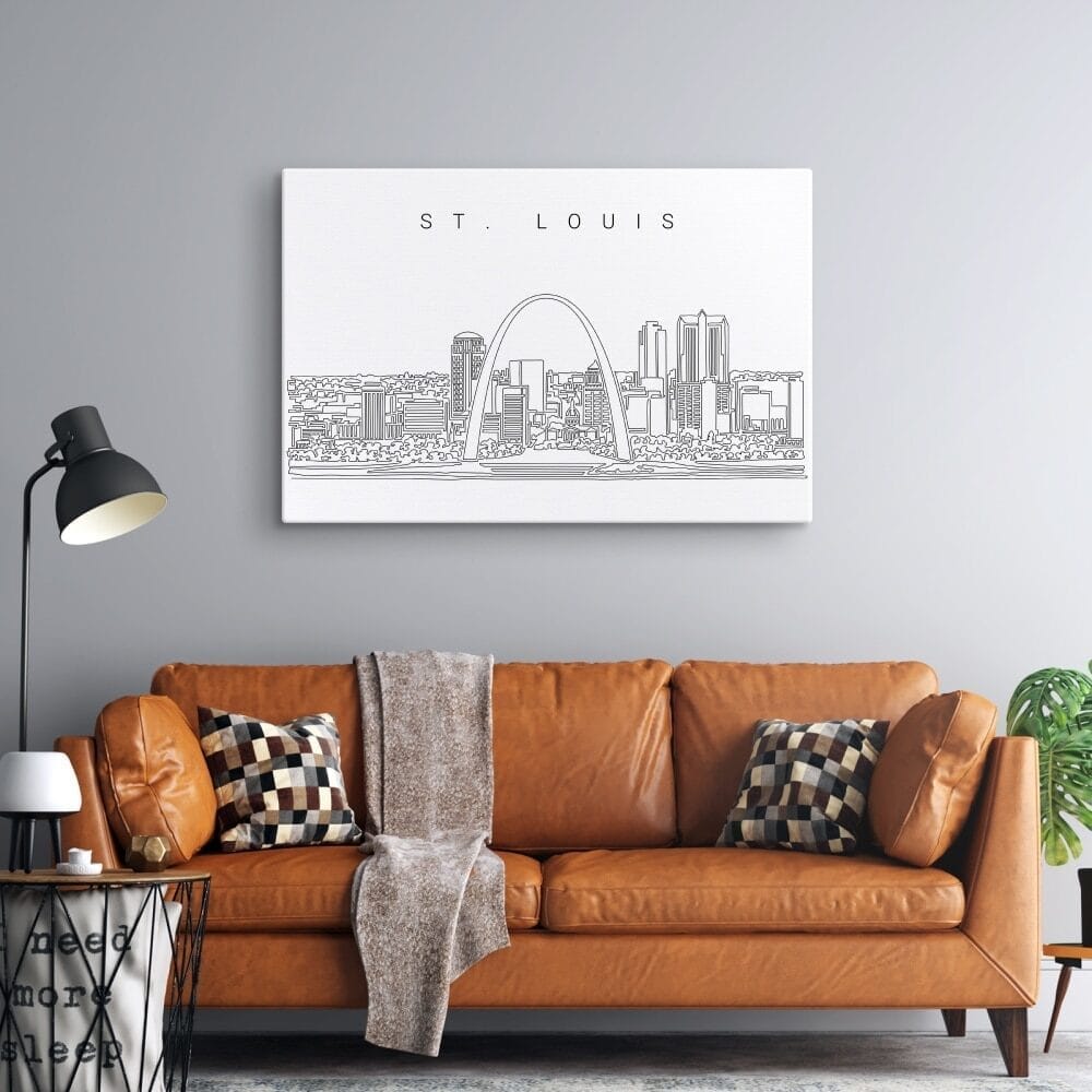 Saint Louis Skyline Canvas Art Print Lifestyle Saint Louis Skyline Canvas Art Print Lifestyle
