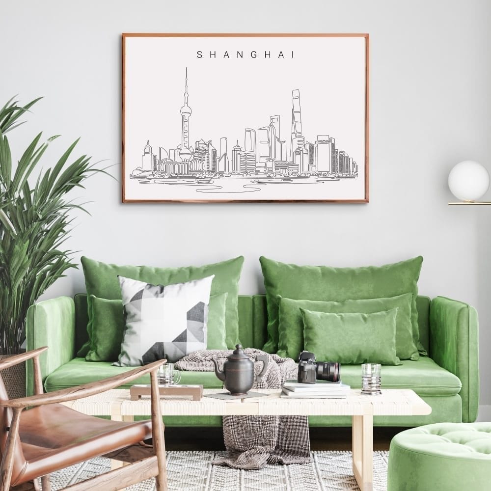 Shanghai Skyline Wall Art for Living Room Shanghai Skyline Wall Art for Living Room