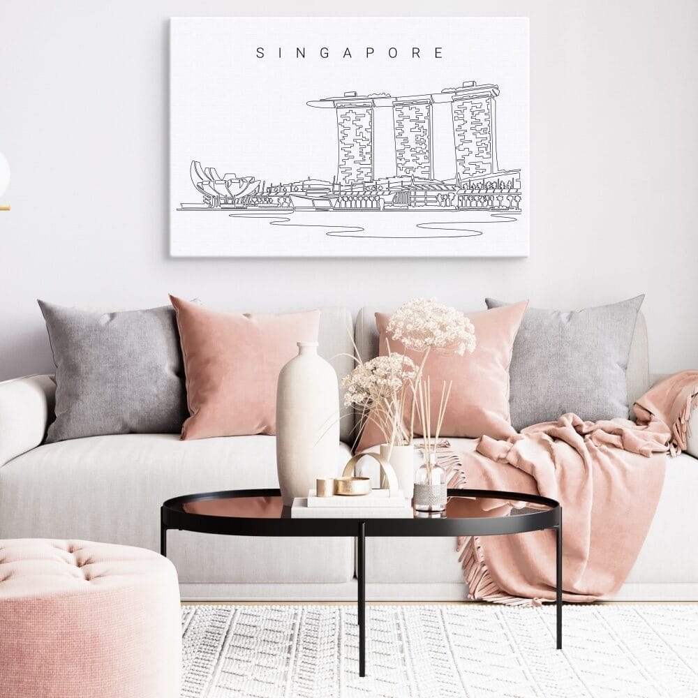 Singapore Skyline Canvas Art Print Lifestyle Singapore Skyline