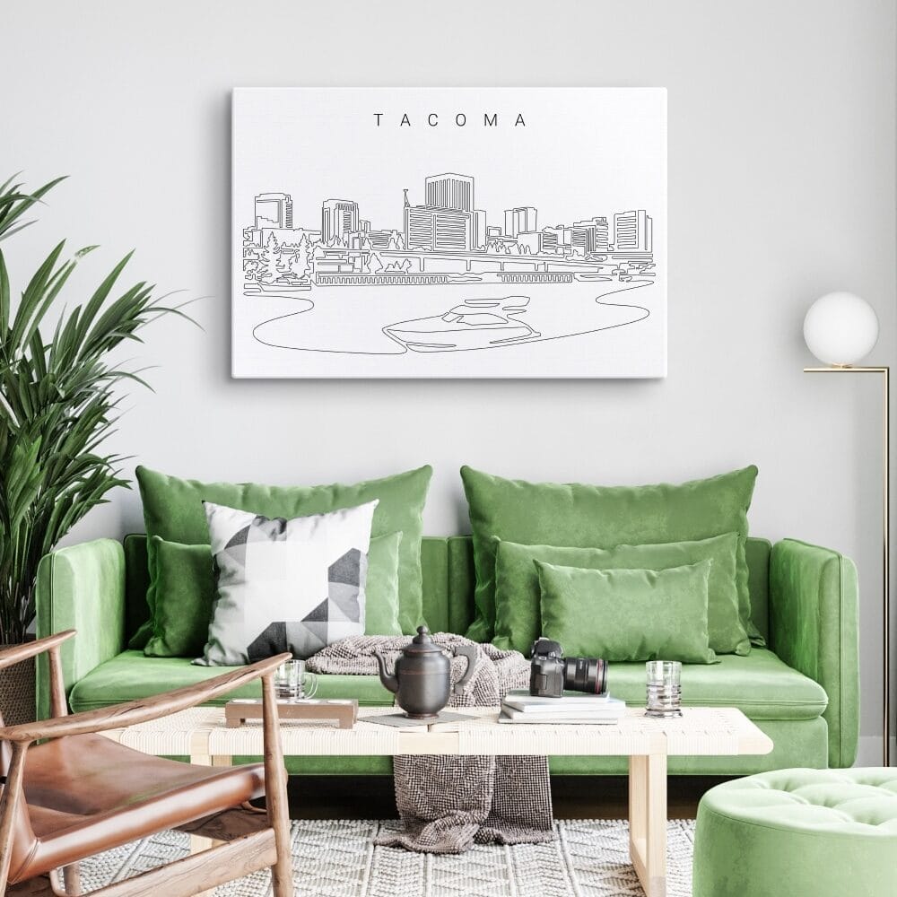 Tacoma Skyline Canvas Art Print Lifestyle Tacoma Skyline Canvas Art Print Lifestyle