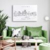 Tacoma Skyline Canvas Art Print Lifestyle