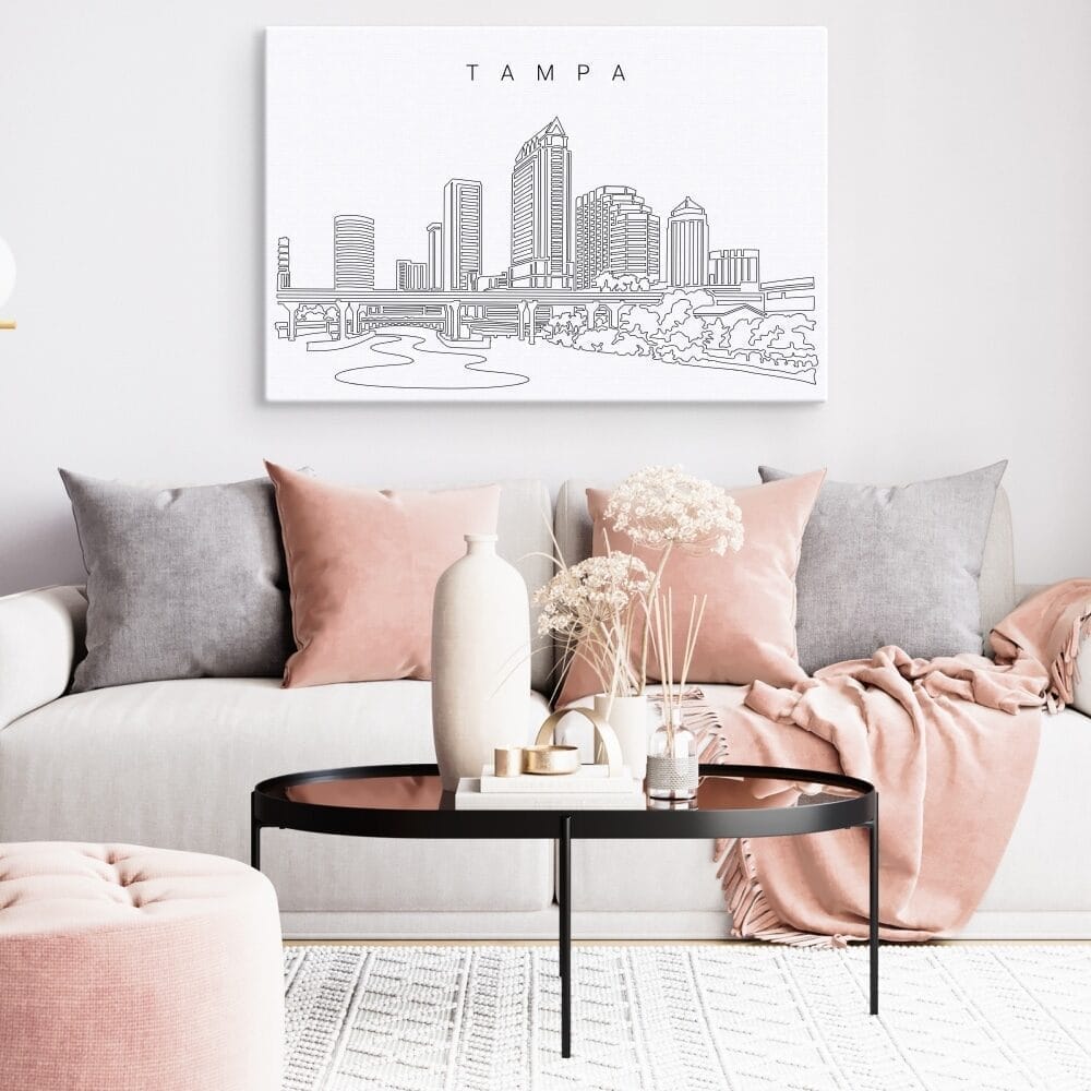 Tampa Skyline Canvas Art Print Lifestyle Tampa Skyline Canvas Art Print Lifestyle