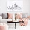 Tampa Skyline Canvas Art Print Lifestyle