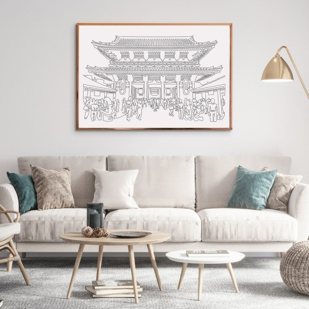 Tokyo Asakusa Wall Art for Living Room Tokyo Asakusa Wall Art for Living Room