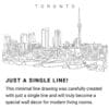 Toronto Harbor Continuous Line Drawing Art Work