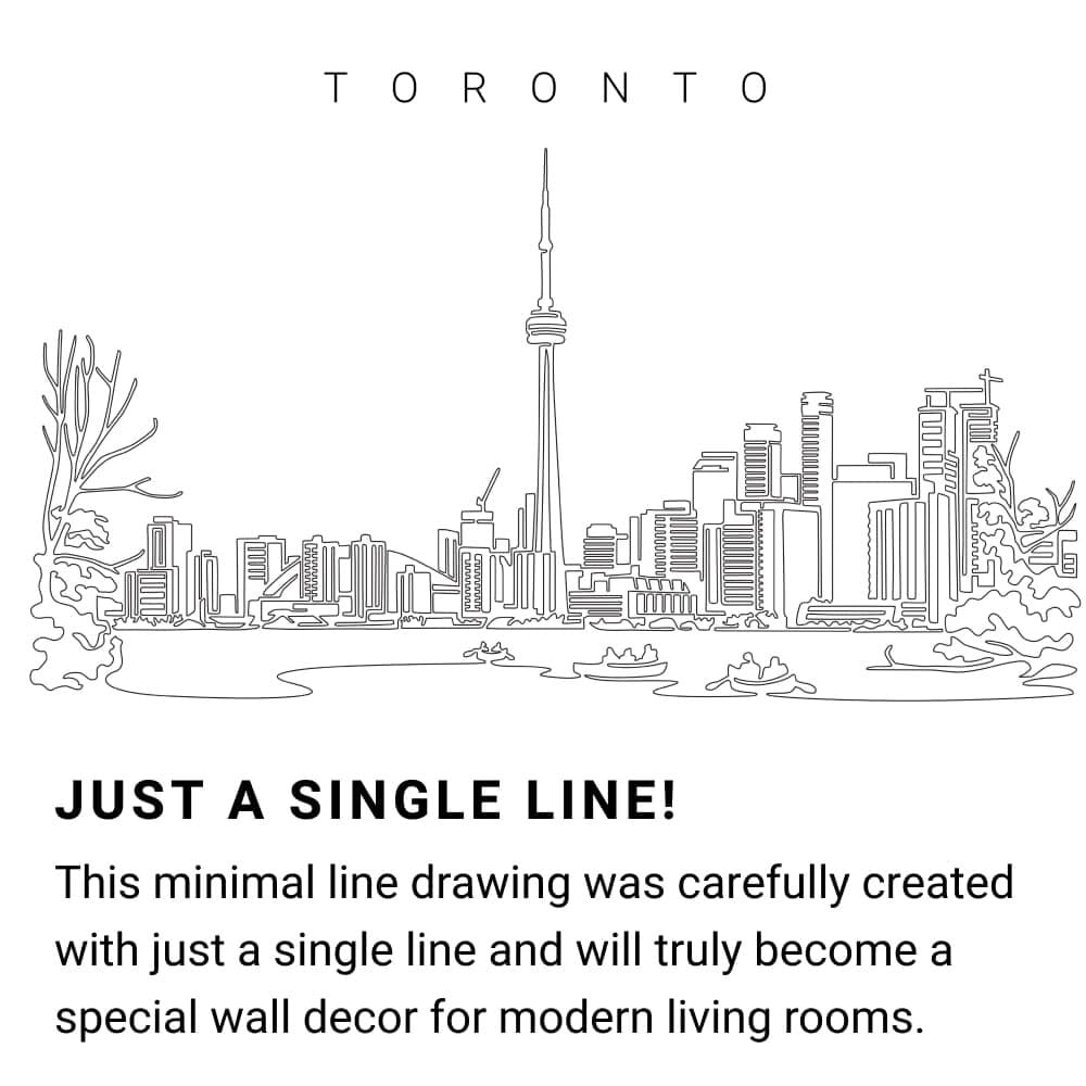 Toronto Skyline Continuous Line Drawing Art Work Toronto Skyline Continuous Line Drawing Art Work
