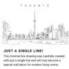 Toronto Skyline Continuous Line Drawing Art Work