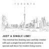 Toronto Skyline Continuous Line Drawing Art Work