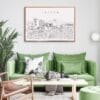 Tucson AZ Skyline Wall Art for Living Room