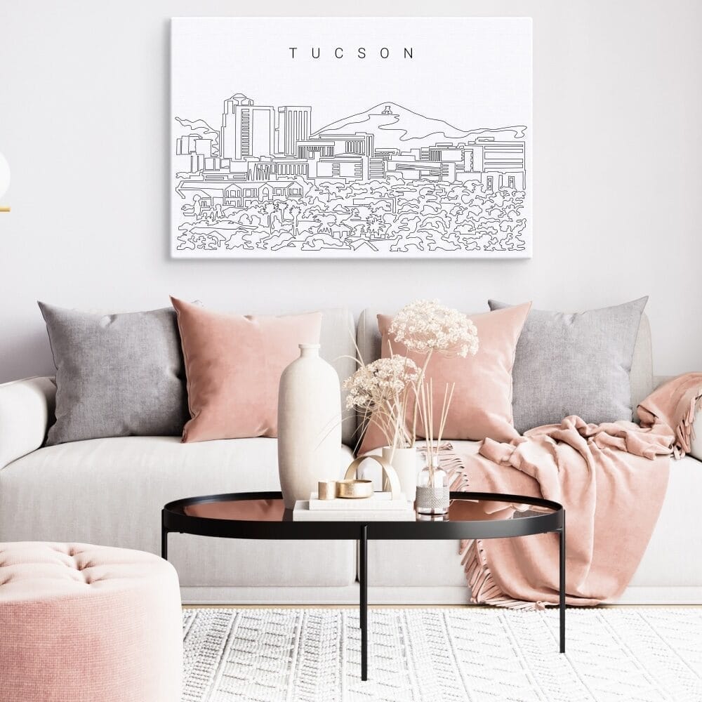 Tucson Skyline Canvas Art Print Lifestyle Tucson Skyline Canvas Art Print Lifestyle