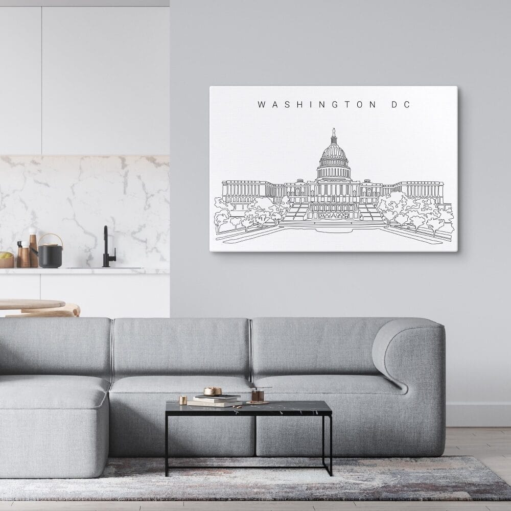 Washington DC Capitol Building Canvas Art Print Lifestyle Washington DC Capitol Building Canvas Art Print Lifestyle