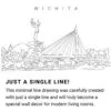 Wichita Continuous Line Drawing Art Work