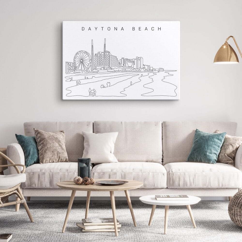 Daytona Beach Canvas Art Print Lifestyle Daytona Beach Canvas Art Print Lifestyle