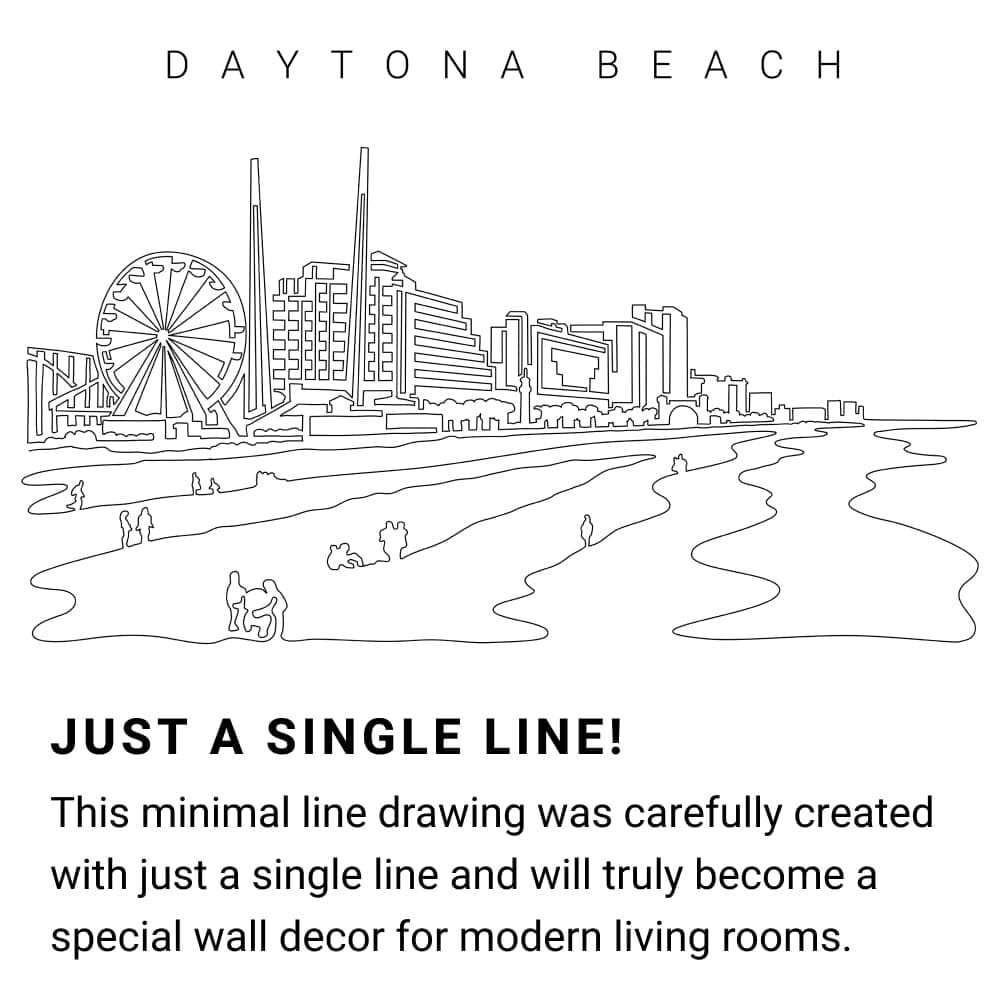 Daytona Beach Continuous Line Drawing Daytona Beach Continuous Line Drawing
