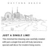 Daytona Beach Continuous Line Drawing