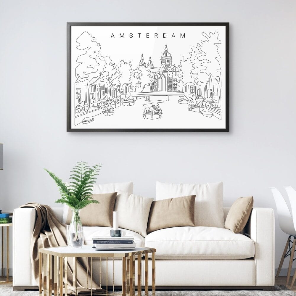 Framed Amsterdam Wall Art for Living Room Framed Amsterdam Wall Art for Living Room