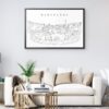 Framed Barcelona Park Guell Wall Art for Living Room