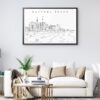 Framed Daytona Beach Wall Art for Living Room