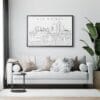 Framed Des Moines Wall Art for Living Room