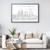 Framed Philadelphia Wall Art for Living Room