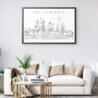 Framed Philadelphia Wall Art for Living Room
