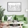Framed Sao Paulo Wall Art for Living Room