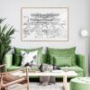 Framed Seoul Wall Art for Living Room