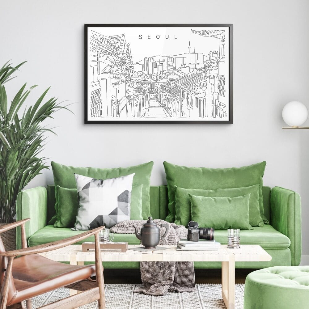 Framed Seoul Wall Art for Living Room Framed Seoul Wall Art for Living Room