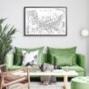 Framed Seoul Wall Art for Living Room