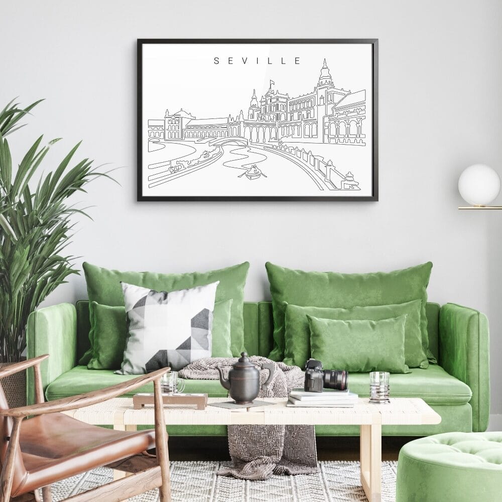 Framed Seville Wall Art for Living Room Framed Seville Wall Art for Living Room