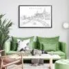 Framed Seville Wall Art for Living Room