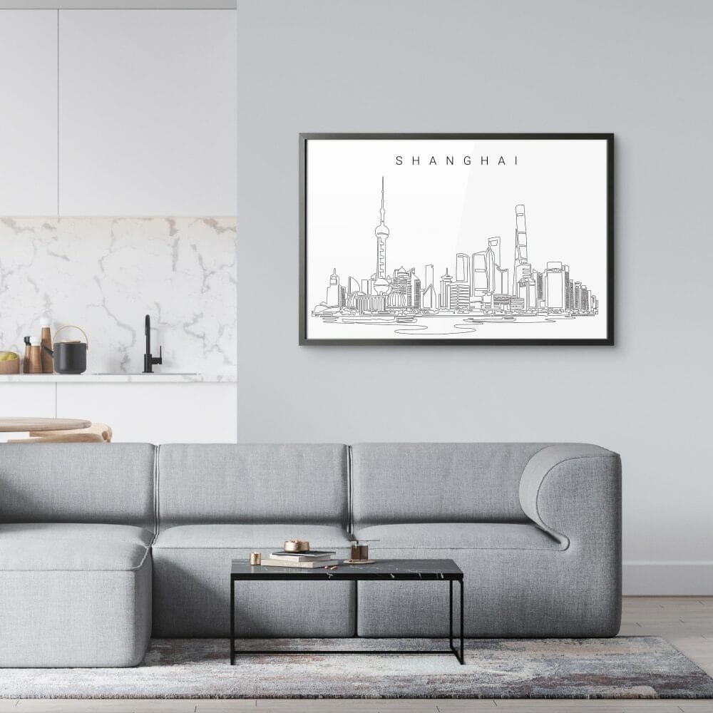 Framed Shanghai Wall Art for Living Room Framed Shanghai Wall Art for Living Room