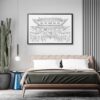 Framed Tokyo Asakusa Wall Art for Bedroom