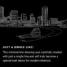 Baltimore Skyline One Line Drawing Art - Dark