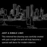 Boston Harbor One Line Drawing Art - Dark