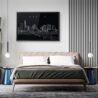 Framed Austin TX Wall Art for Bed Room - Dark