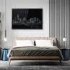Framed Austin TX Wall Art for Bed Room - Dark